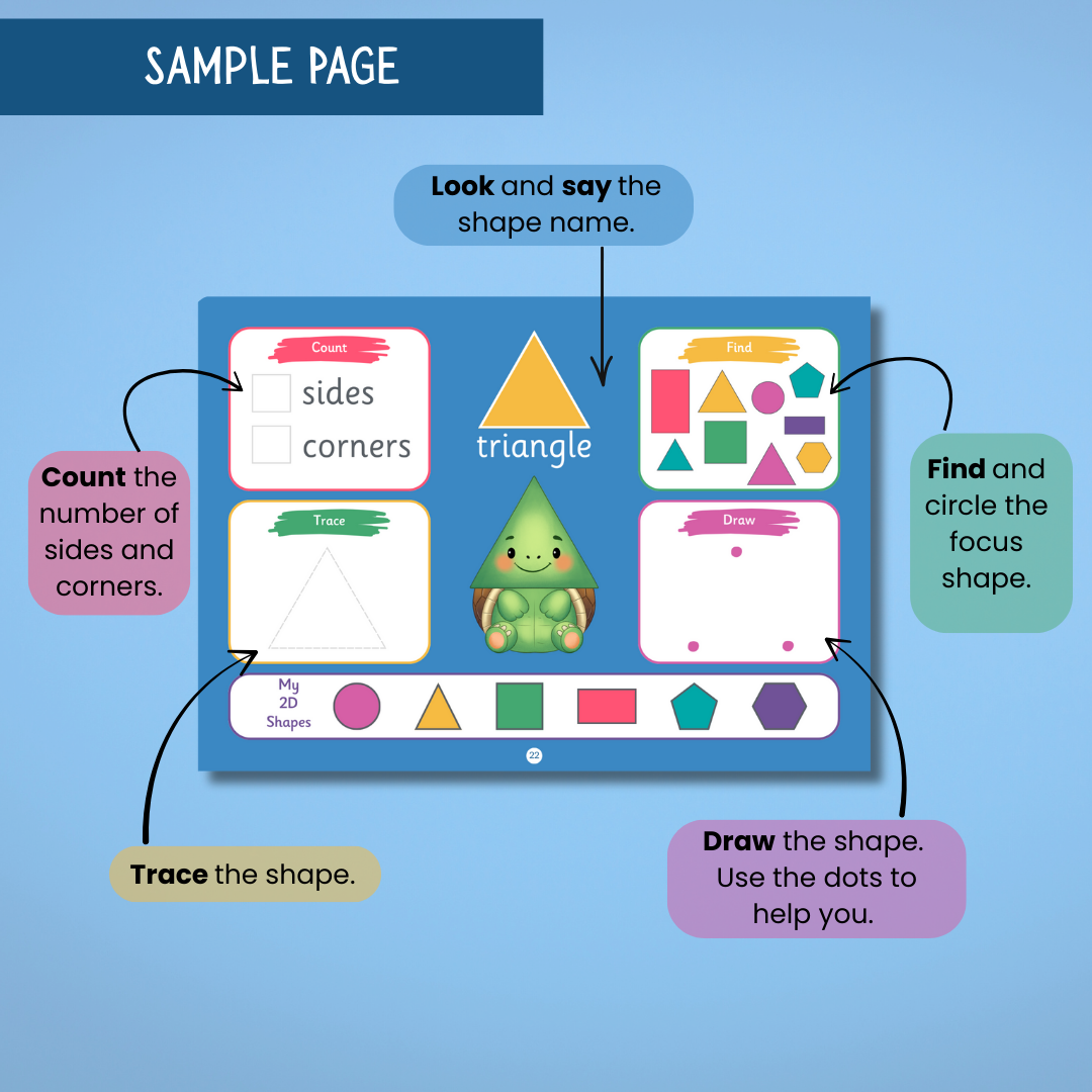 My First Numbers and Shapes Book - Personalised