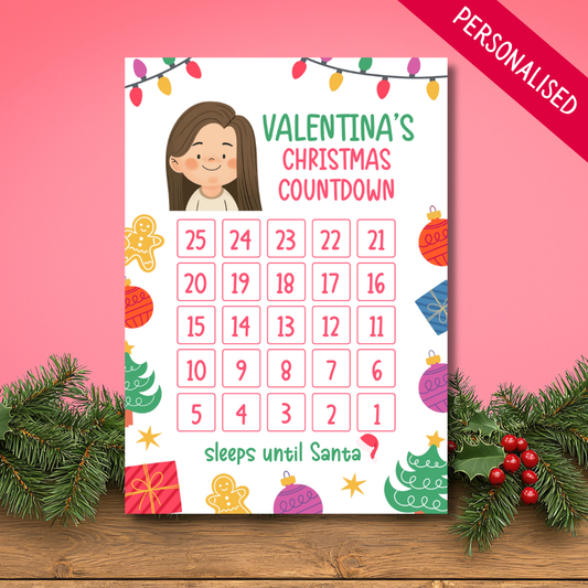 Personalised Christmas Countdown