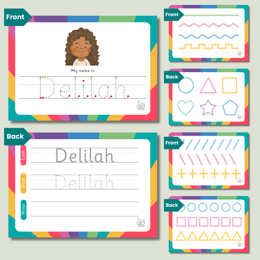 Personalised Stage 1 Writing Mats including First Name